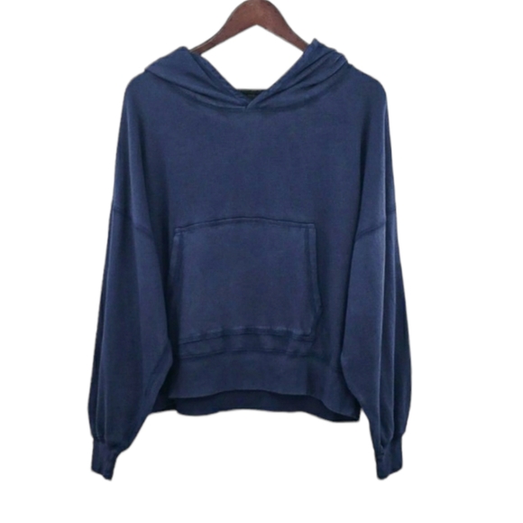 J. Crew Ultra Soft Navy Blue Oversized Cotton Hoodie - Picture 1 of 10